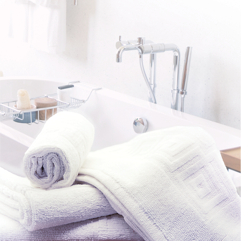 Prosop hotelier cu model grecesc Luxury Cotton Towel alb, 50x90cm