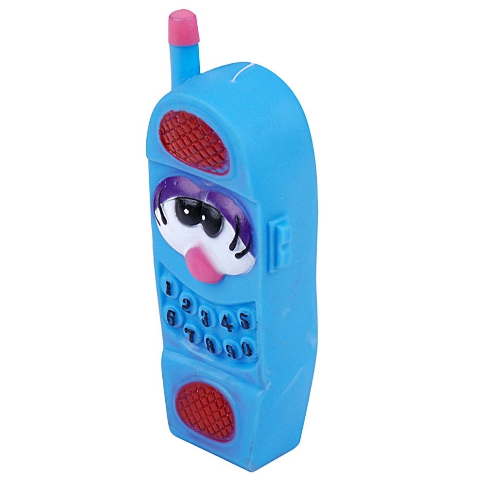 Jucărie pentru câini, formă de telefon mobil, Dogi, 5×15 cm, albastră