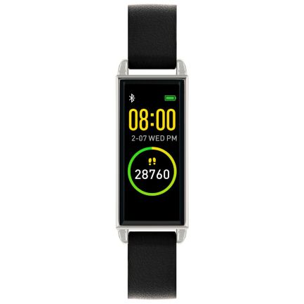 Ceas smartwatch Reflex Active RA02-2007, brățară din piele ecologica, negru