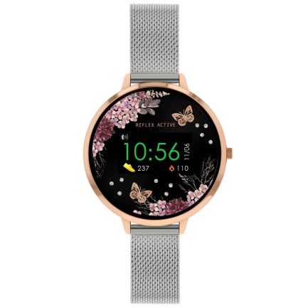 Ceas smartwatch Reflex Active RA03-4037, brățară din otel inoxidabil, argintiu