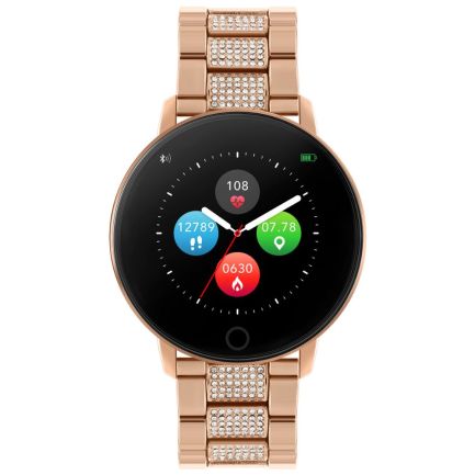 Ceas smartwatch Reflex Active RA05-4072, brățară din silicon, auriu rose