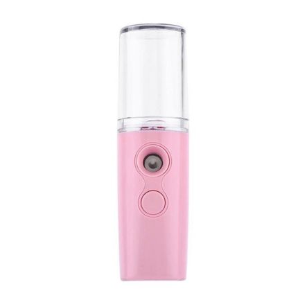 Pulverizator Nano Mist pentru hidratare facială, 30 ml, încărcare USB, roz