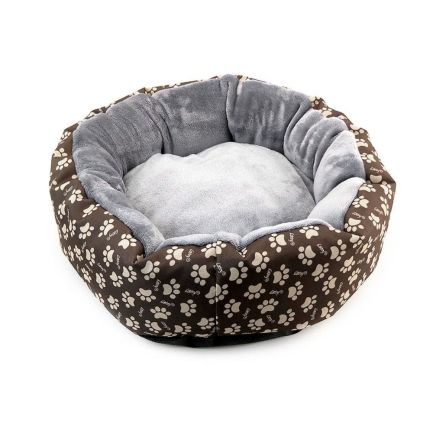 Culcuș moale cu pernă detașabilă, pentru câini sau pisici, 50 cm, gri