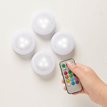 Set 4 aplice  wireless cu LED  în culori schimbatoare, Mood Magic