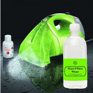 Set aparat de curățat tapițerii și covoare, Cleanmaxx Carpet Cleaner + Soluție de curățare, BioGreen, 500 ml