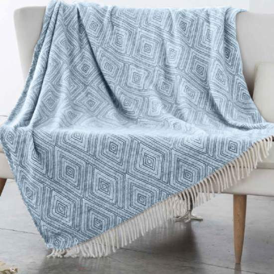 Pătură catifelată, 240x240cm, bleu